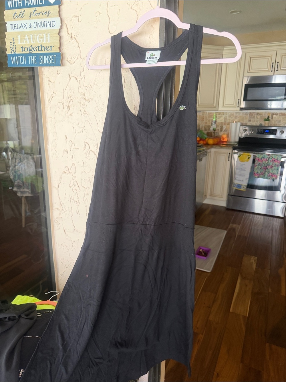 Lacoste Black Racerback Athletic Dress